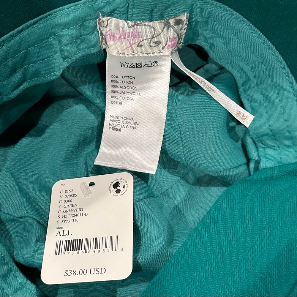 NWT Free People Shoreline Bucket Hat Kelly Green Removable Straps OS - Picture 9 of 12
